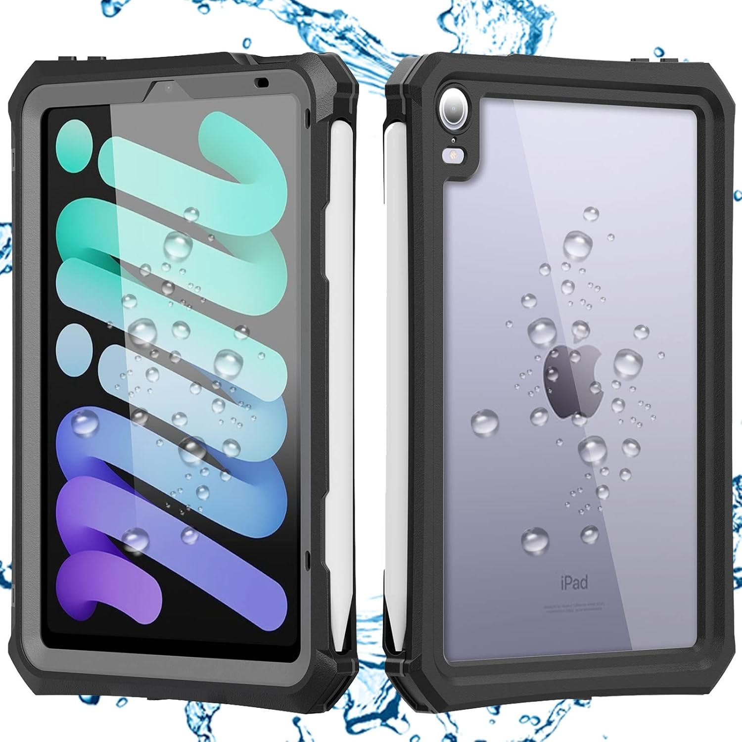 Waterproof Case for iPad Mini 7 A17 Pro 2024 and Mini 6