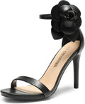 DREAM PAIRS Women's Floral Ankle Strap Stilettos - Dressy (Style CP37)