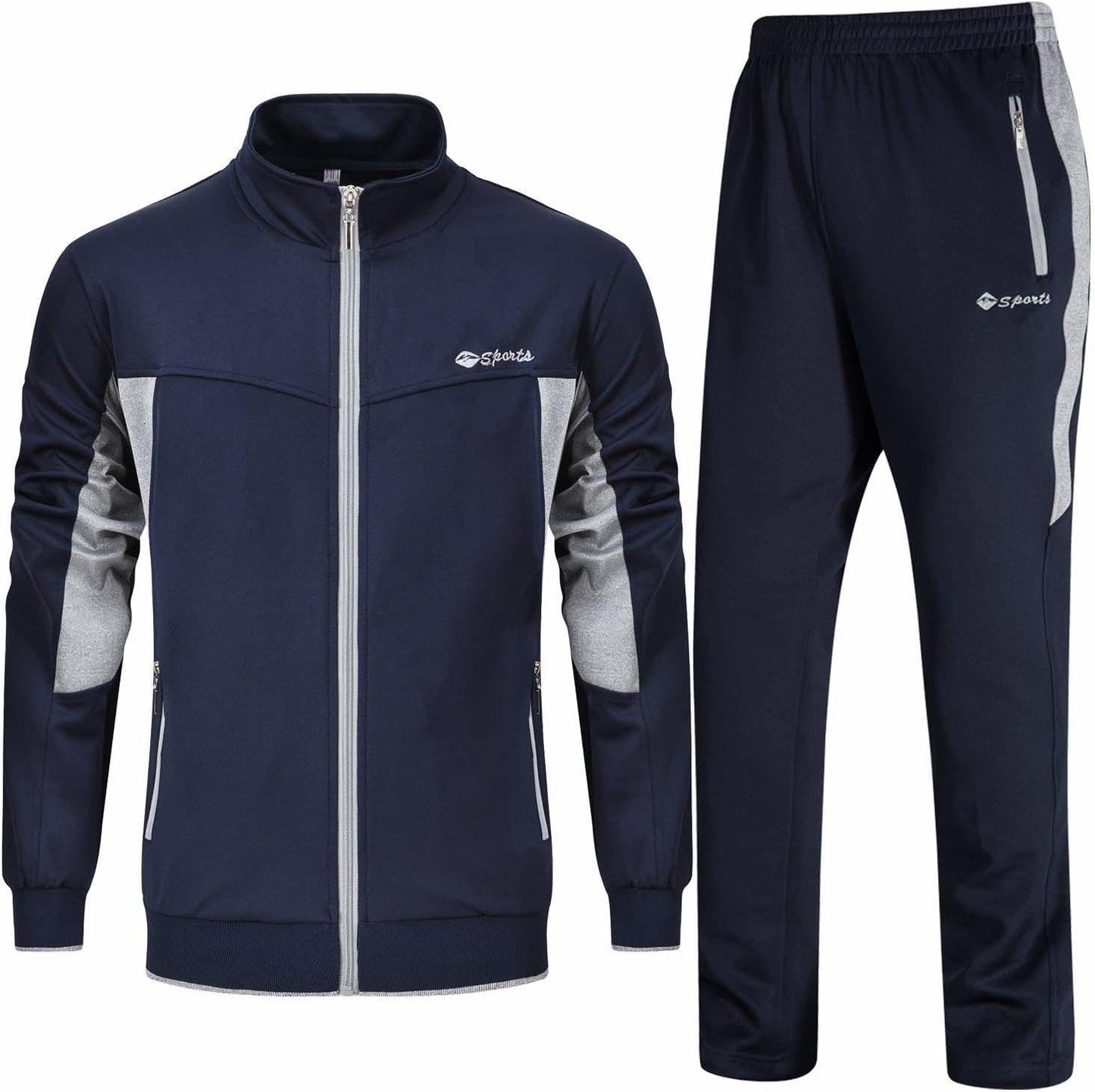 Rdruko Men's Tracksuit Sweatsuits for Gym and Outdoor Activities