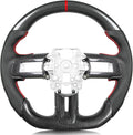 Carbon-Fiber Steering Wheel for Ford Mustang 2015-2017 - Flat-Bottom
