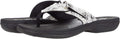 Clarks Women's Breeze Sea Flip-Flop Black - Ultra-Light Comfort