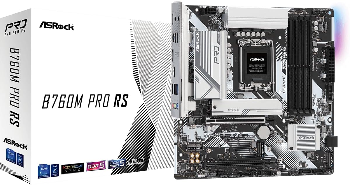 ASRock B760M Pro RS Motherboard for Intel Core Processors