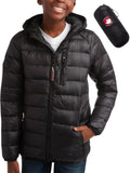 Boys' Puffer Jacket Lightweight Packable Bubble Coat - Warm, Travel