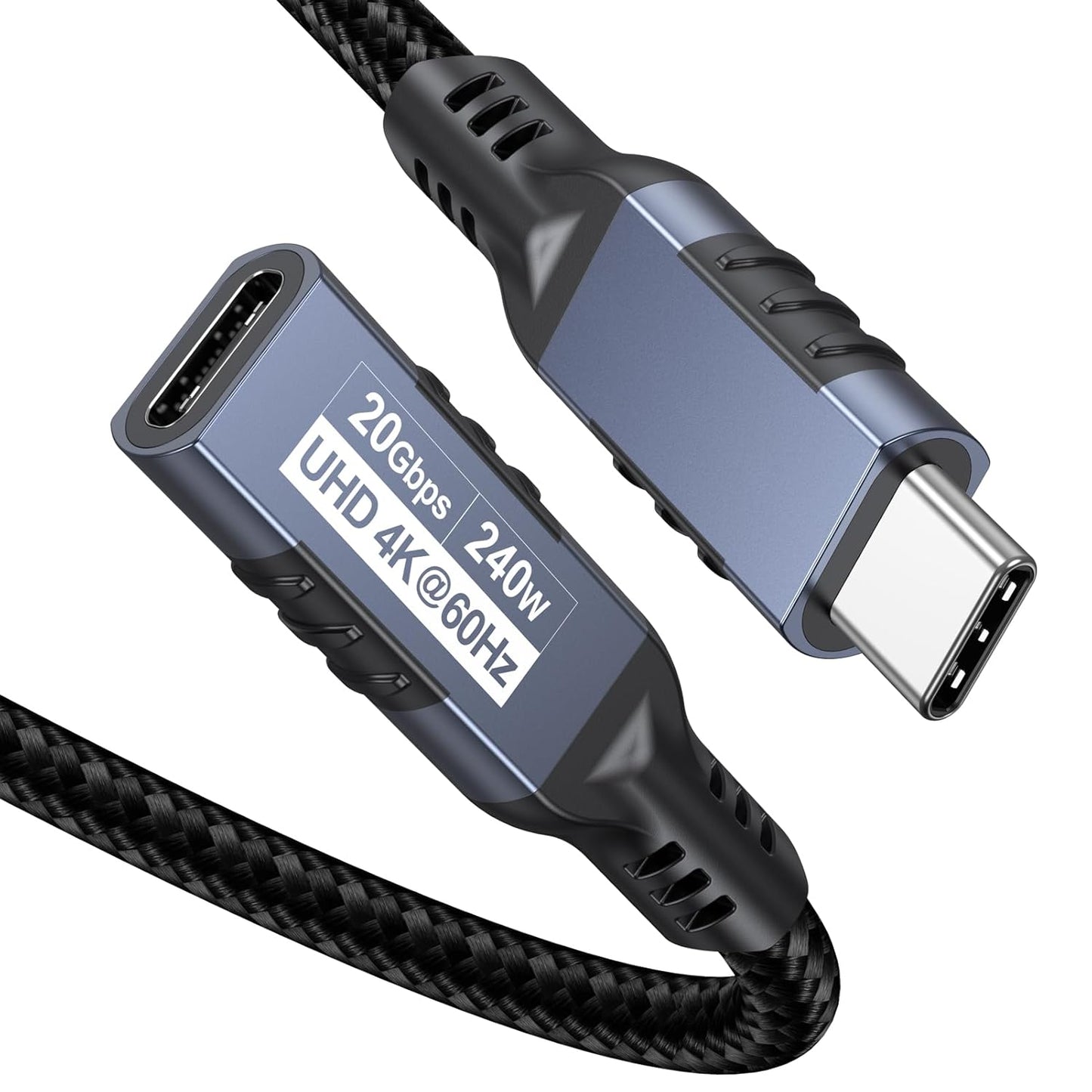CLAVOOP 6ft USB C Extension Cable - Fast Charging/Data Sync
