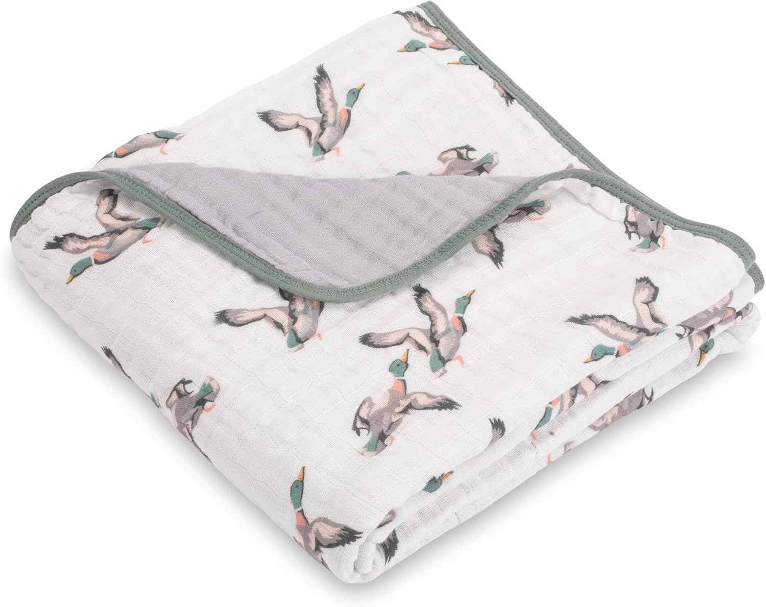 6-Layer Soft Cotton Baby Blanket - Ducks Print