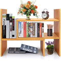 Adjustable Desktop Bookshelf Desk Organizer - Space-Saving Display