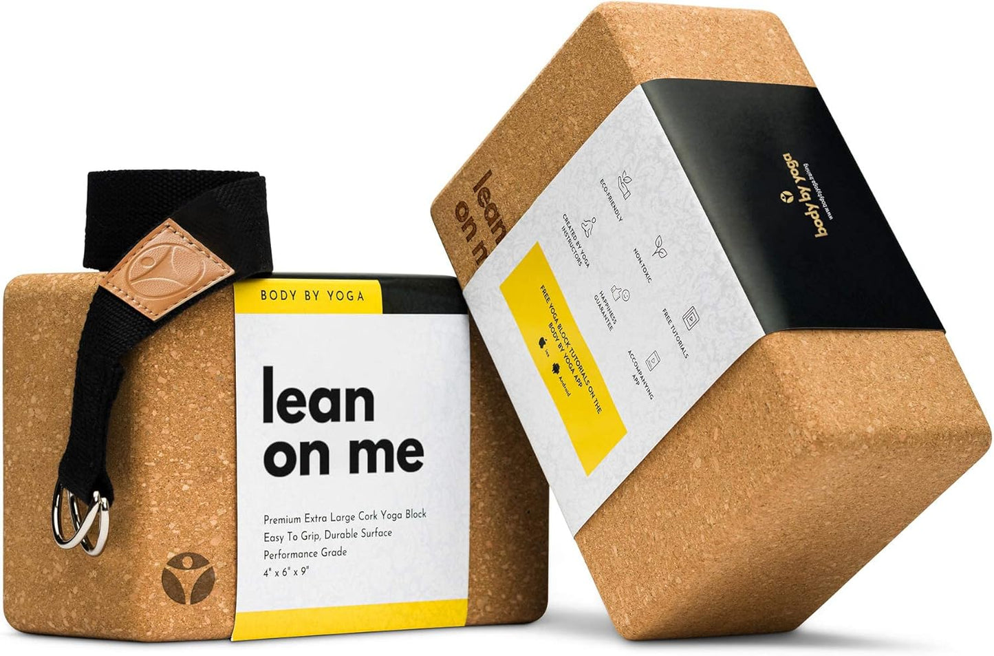 Premium Cork Yoga Blocks for Inflexible Yogis - Extra Large 2-Pack