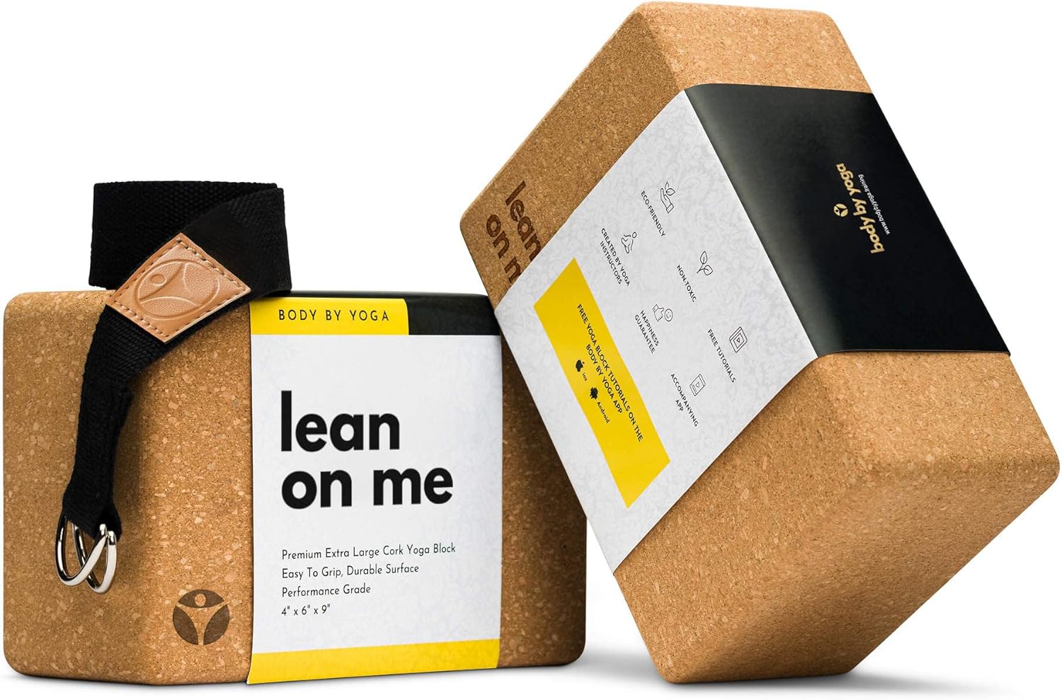 Premium Cork Yoga Blocks for Inflexible Yogis - Extra Large 2-Pack