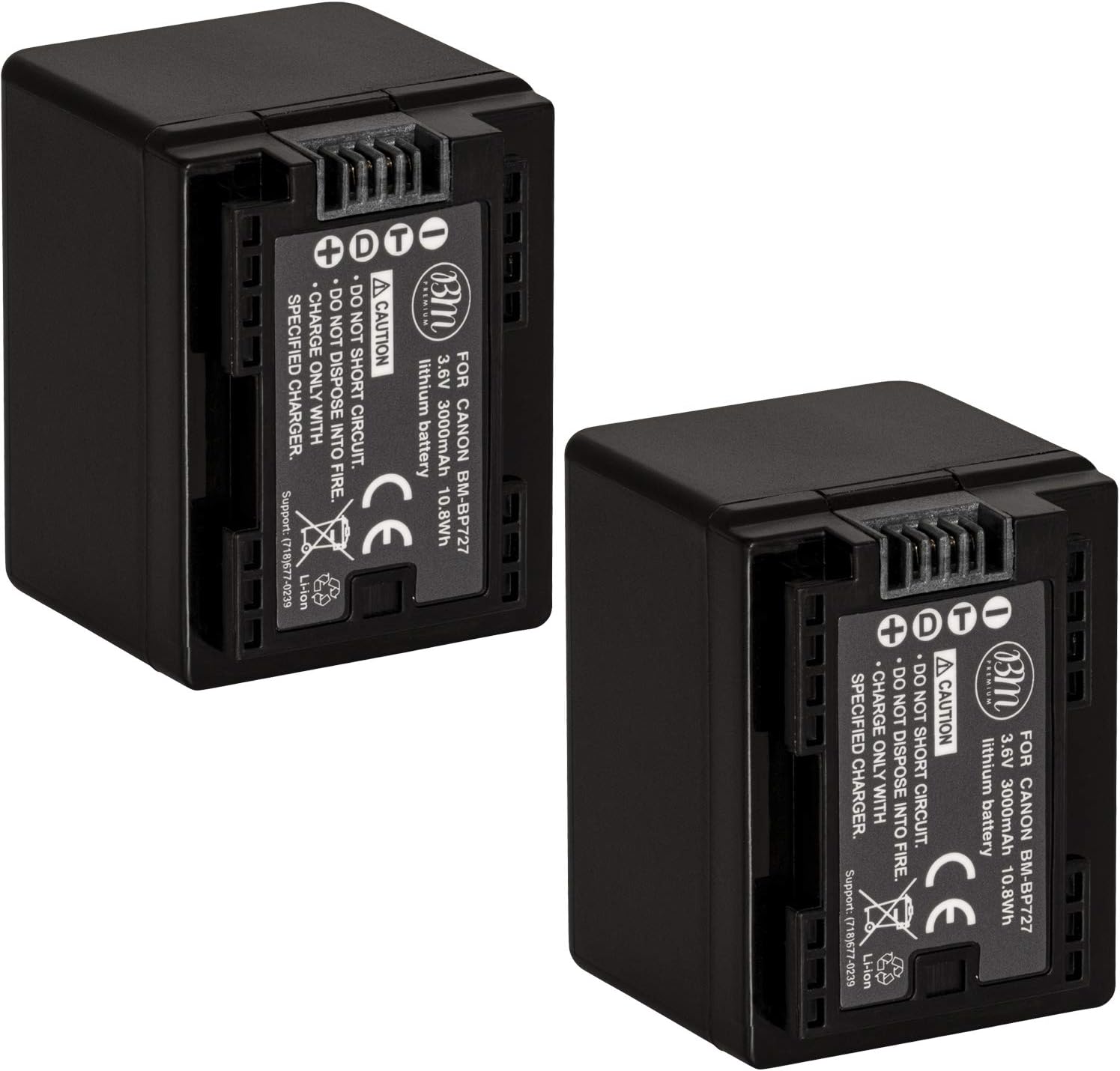 BM Premium BP-727 Batteries for Canon Vixia HFR Series Cameras