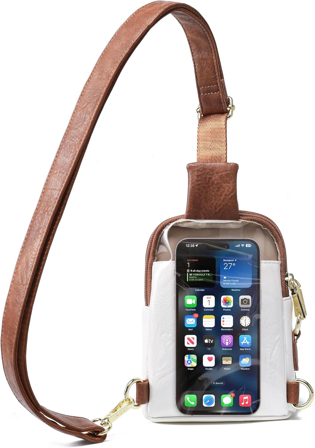 INICAT Sling Bag for Women with Touchscreen Functionality