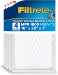 Filtrete 16x20x1 AC Furnace Air Filter MERV 13 - Premium 4-Pack