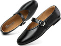 RIBONGZ Women's Foldable Mary Jane Flats - Comfortable Everyday Shoe