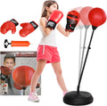 Kids Punching Bag with Stand and Gloves - Adjustable 5-10 yrs