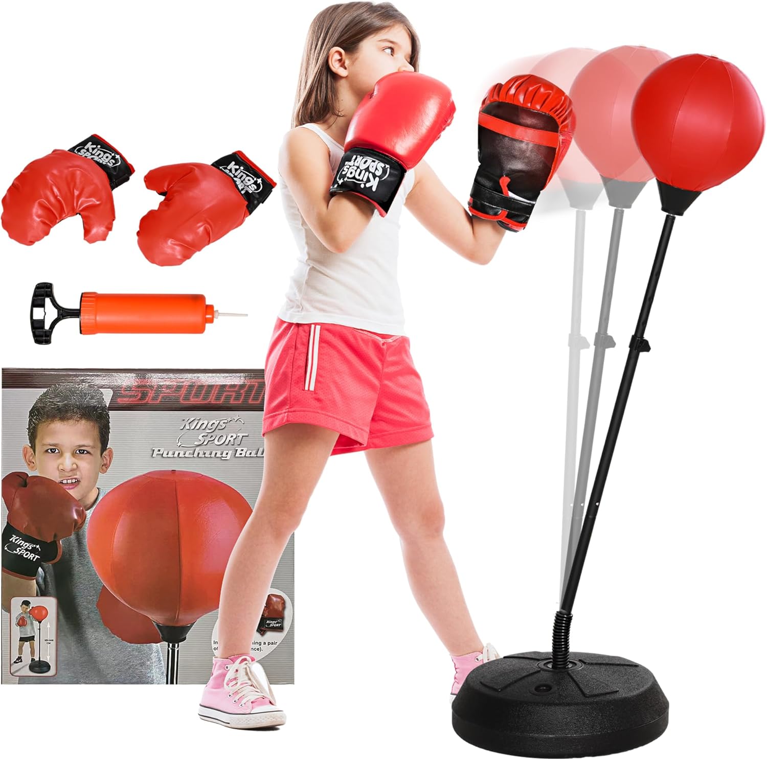 Qaba Kids Adjustable Punching Bag Set