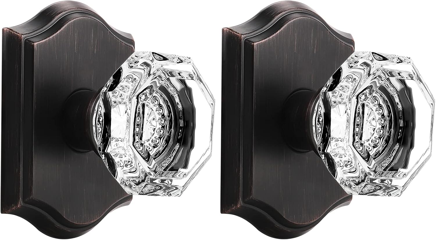 Orger Crystal Interior Half-Dummy Door Knobs for Vintage Style