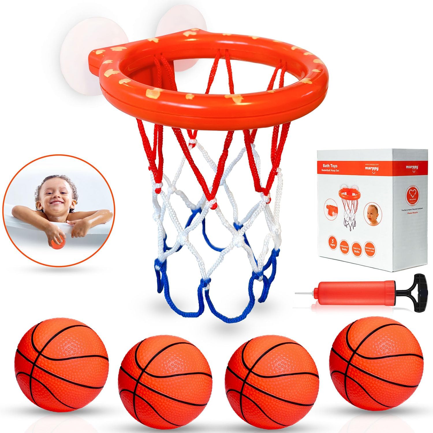 MARPPY Bath Hoop Set: Mold-Free Fun!