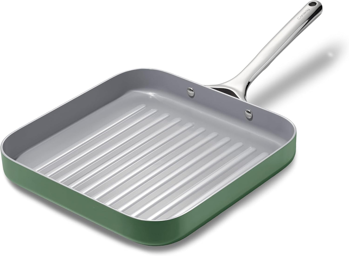 Caraway Square Grill Pan - Non-Stick Ceramic Coated Cooking
