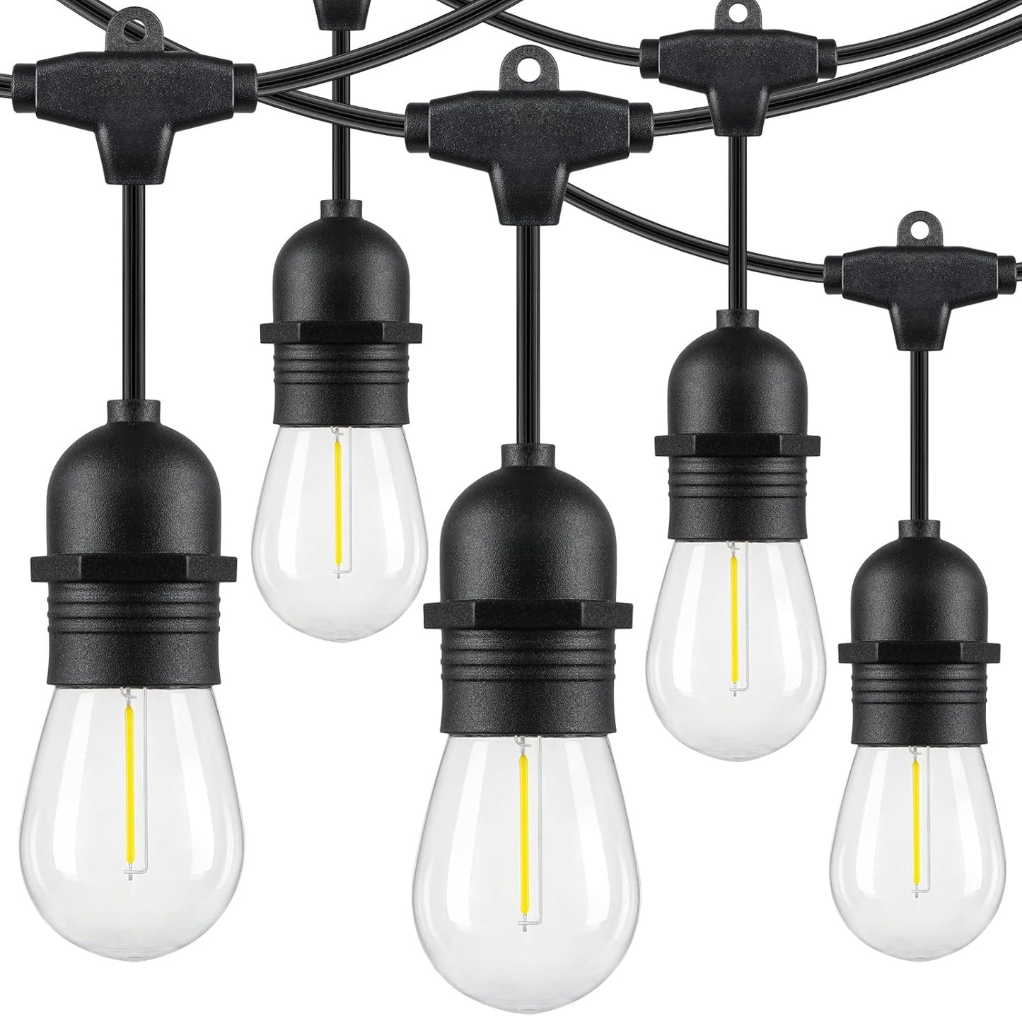 Lakumu 48FT LED Outdoor String Lights for Patio and More