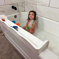 Bathtub Splash Guard Play Shelf for Kids - No Mess Water Spill