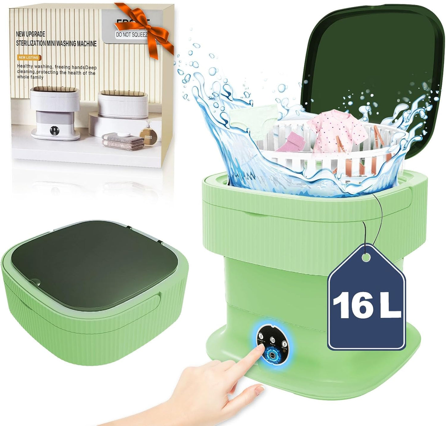 16L Portable Washing Machine for Travel and Camping Needs