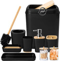 Bathroom Set Black Bathroom Trash Can 9 Piece Bathroom Decor