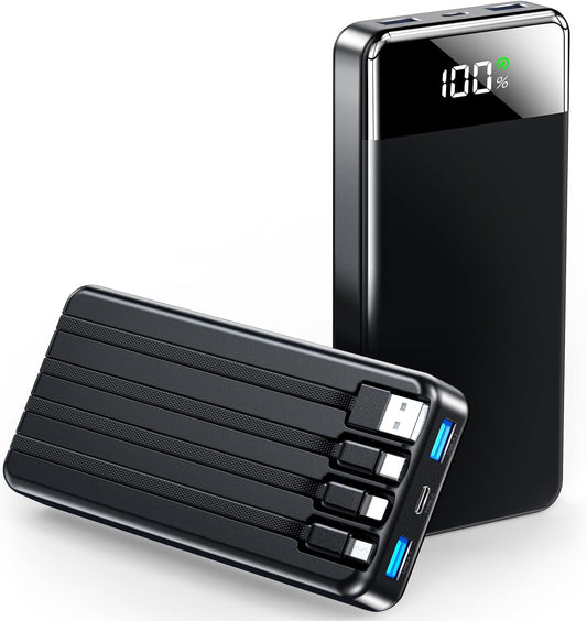 SABANI 35000mAh Power Bank - 4-in-1 Fast Charger for iPhone & Android