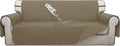 Waterproof Sofa Cover for 3 Cushion Couch - Double Protection Beige