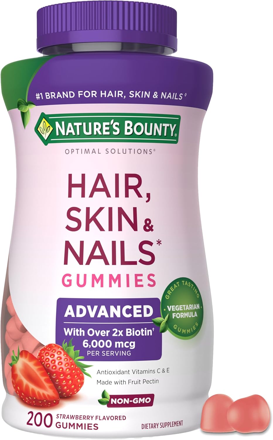 Natures Bounty Advanced Hair Skin and Nails Gummies 200 ct