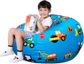 Lukeight Construction Stuffed Animal Storage Bean Bag Cover - Holds