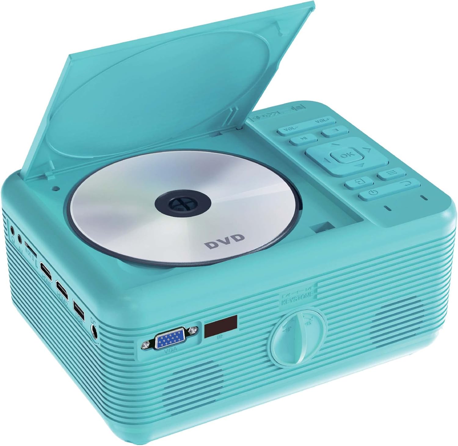 RCA Mini Portable Projector with Built-In DVD Player and Bluetooth