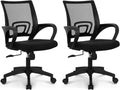 NEO CHAIR 2 pk Black Ergonomic Mesh Mid Back Office Chair