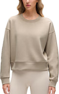 SoftAura Pullover Sweatshirt for Women - Crewneck Relaxed Fit