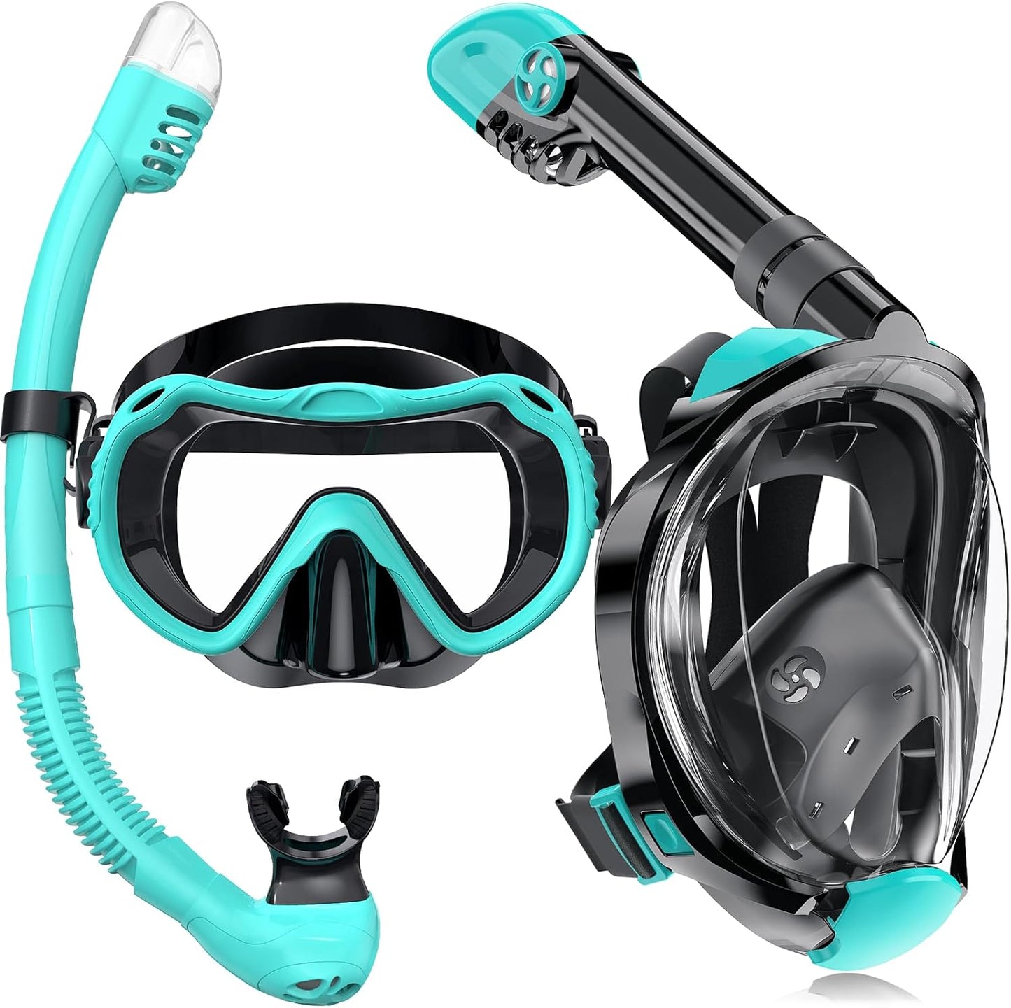 180 Panoramic View Snorkel Set - Anti-Fog, Anti-Leak, Dry Top