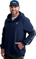 HUK Men's Storm Jacket Heavy Duty Fishing Rain Coat - Warm, Stretchy