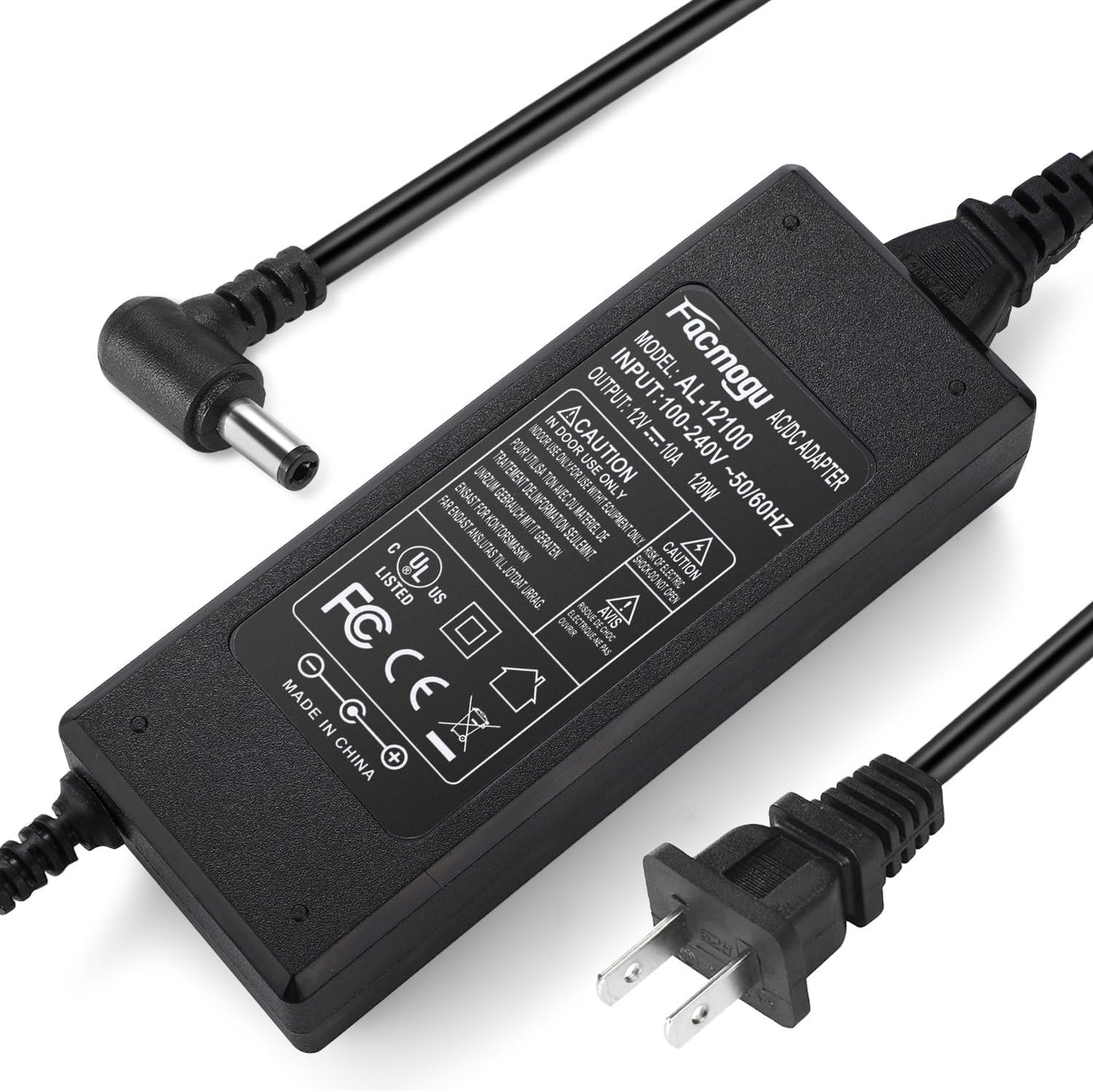 Facmogu 12V 10A Power Supply - Convert AC to DC Easily!