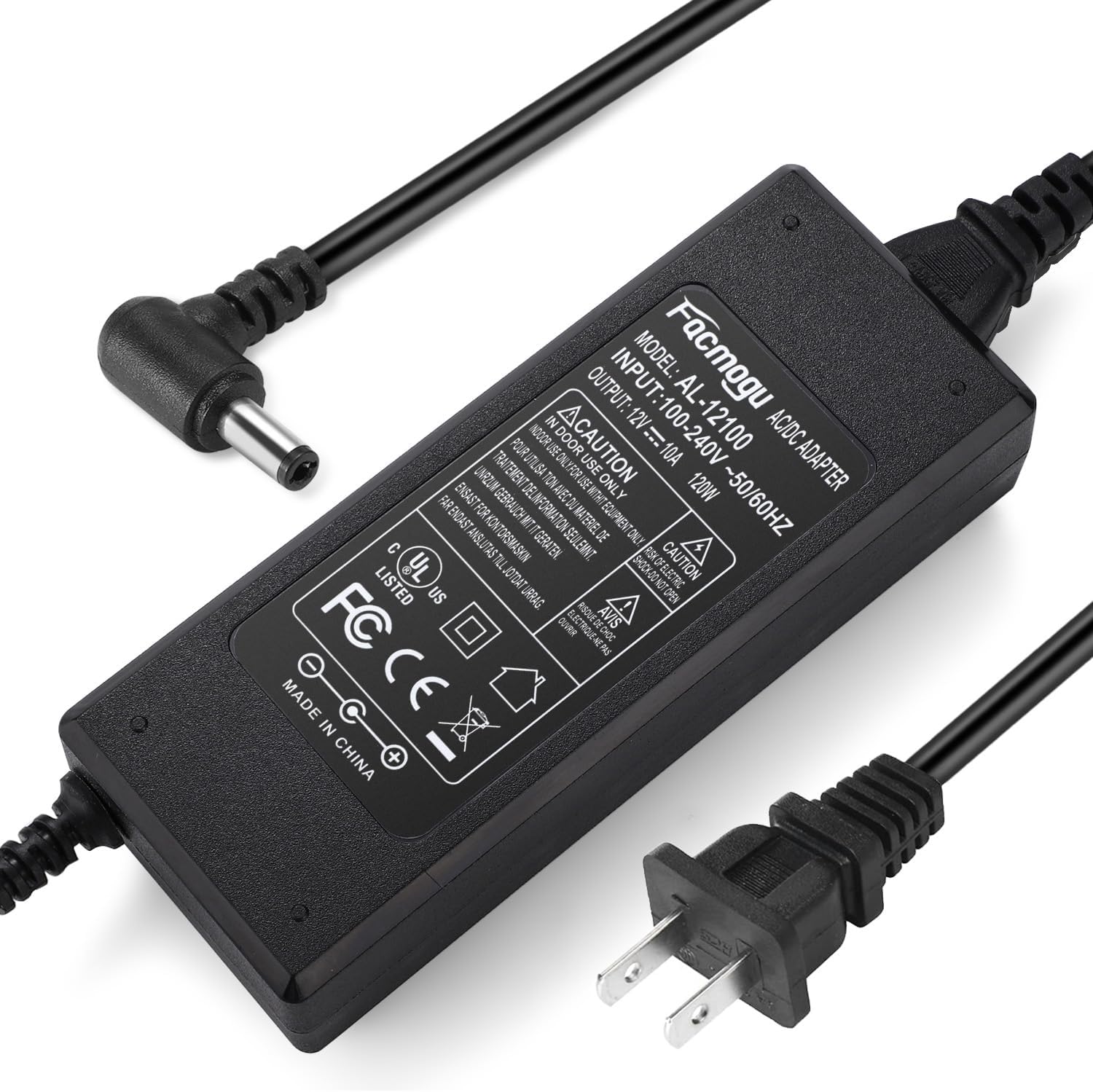 Facmogu 12V 10A Power Supply - Convert AC to DC Easily!