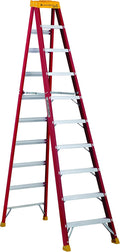 Durable 10-Foot Fiberglass Stepladder with 300-Pound Rating