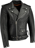 Milwaukee Leather The Legend Classic Black Leather Motorcycle Jacket