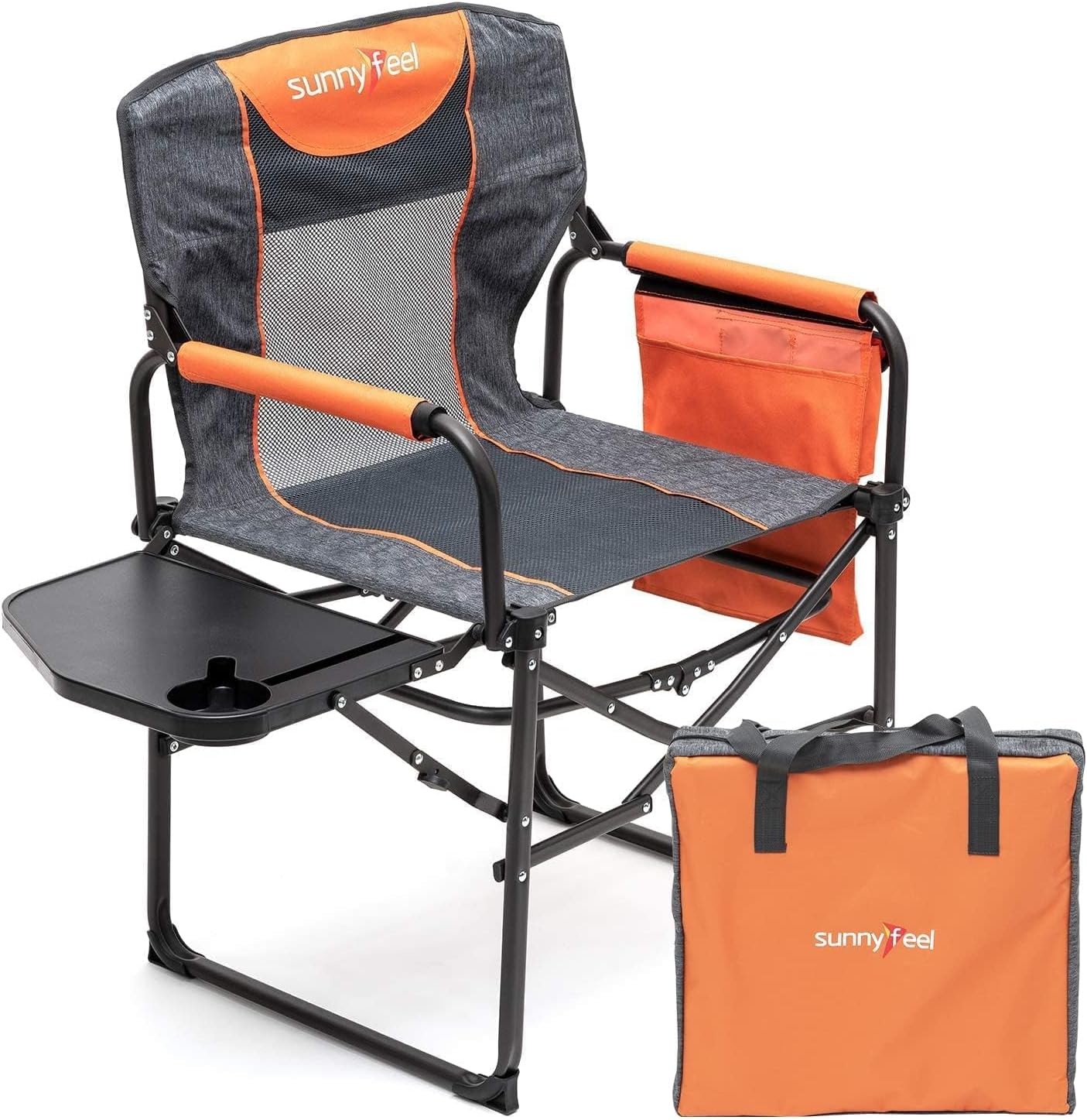 SUNNYFEEL Camping Directors Chair - Heavy Duty Folding Chair
