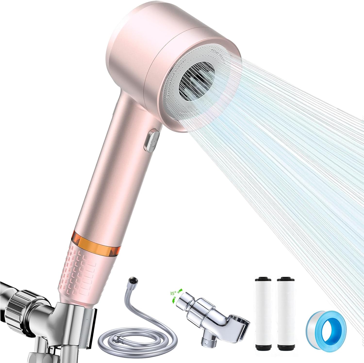 High Pressure Shower Head with Handheld and Pause Switch