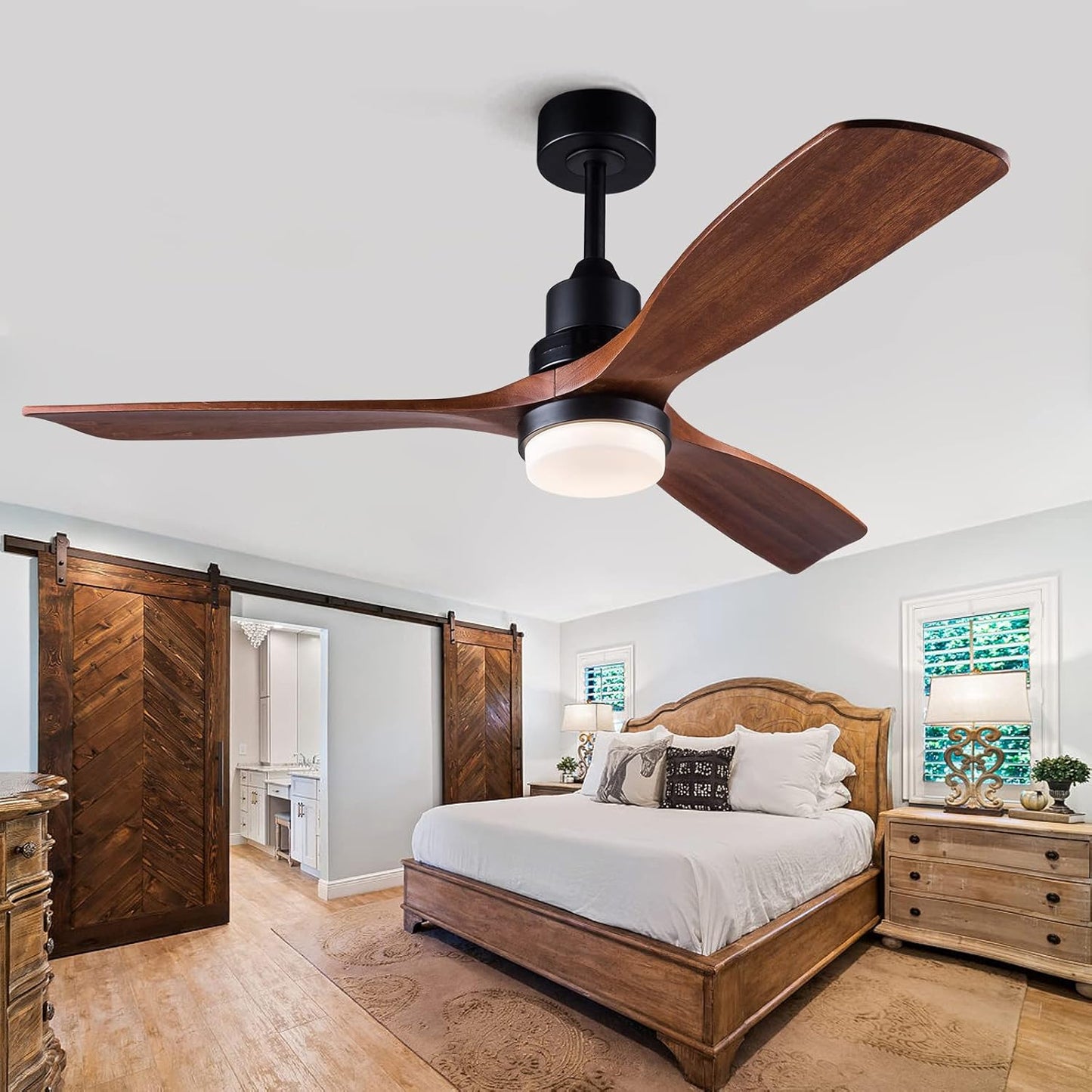 60 Inch Ceiling Fan with Lights and Remote Control for Home