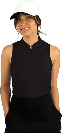 Three Sixty Six Womens Sleeveless Collarless Golf Polo Shirt Review