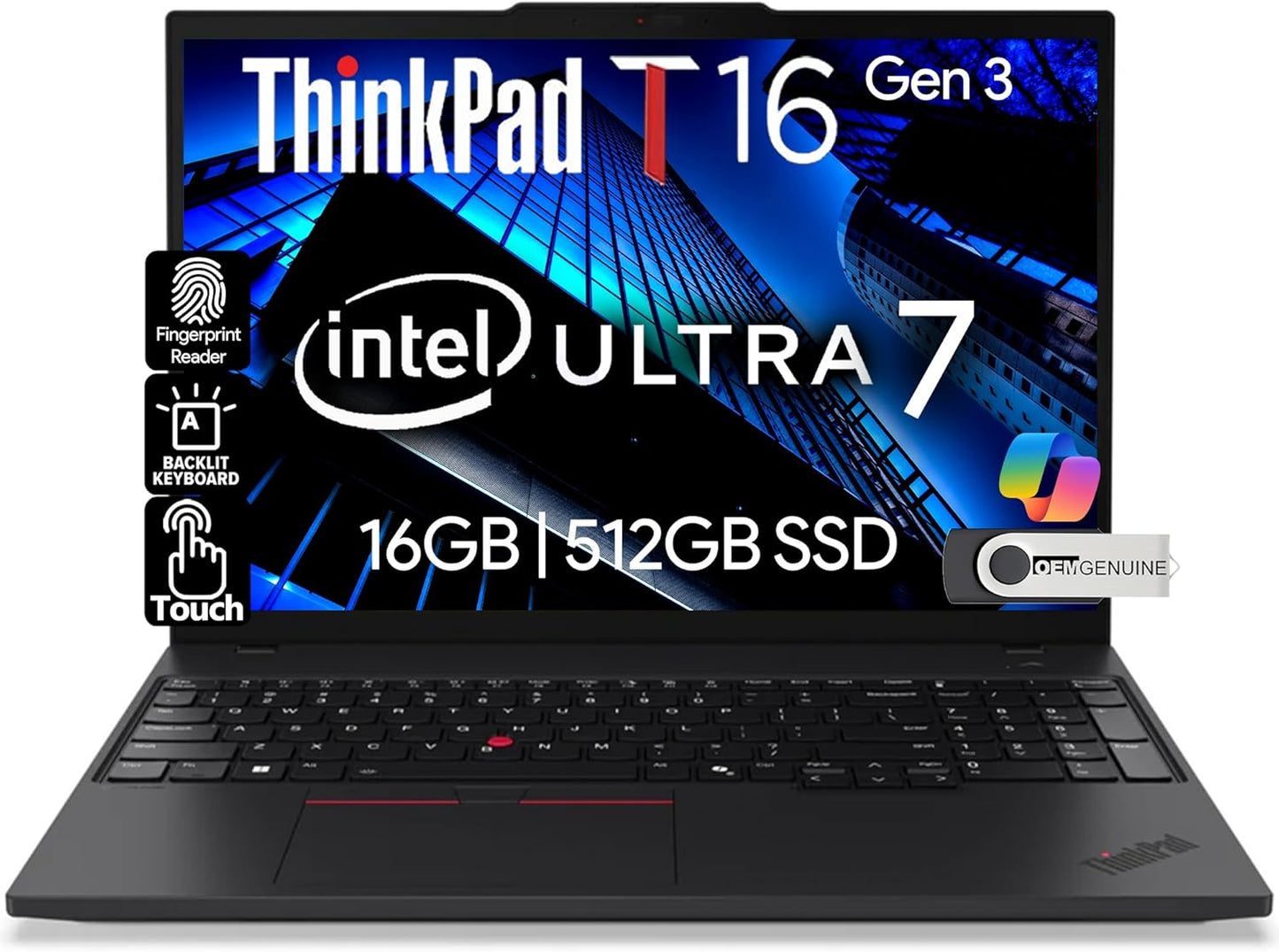 Lenovo ThinkPad T16 Gen 3 Business Laptop with FHD+ Display