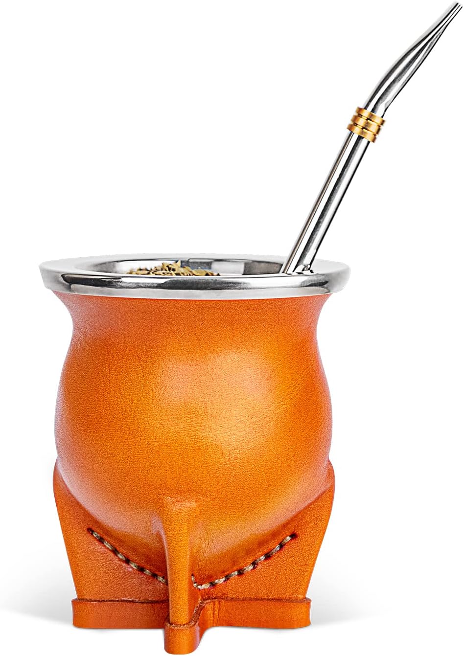 Argentina Yerba Mate Cup with Ceramic Liner and Straw Set