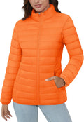 MAGCOMSEN Women's Puffer Jacket Lightweight Quilted Padded 4 Pockets