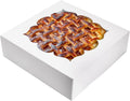 30 Pack Pie Boxes with Window 10x10x3 in - Clean Display for Bakery