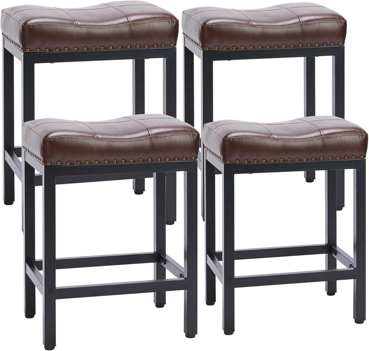 Comfortable 24 Inch Counter Height Bar Stools Set of 4 for Dining