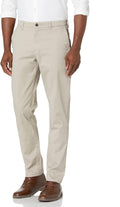 Men's Athletic-Fit Washed Comfort Stretch Chino Pant - Khaki fit