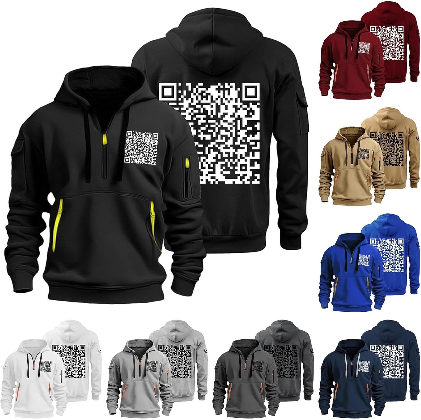 Scan for Laughs: Funny QR Code Unisex Hoodie