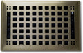 Contemporary Artisan Vent Cover 4 x 12 in - Solid Cast Steel, Antique